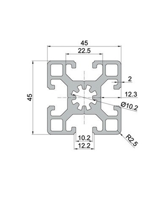 6063 6061 Алюминиевый Сплав T Слот Алюминиевые профили 25x25 38x38 1 дюймx1 дюйм