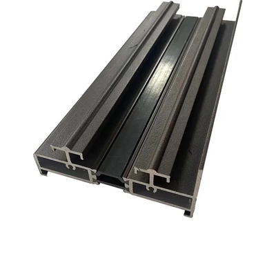 Черные алюминиевые профили Shengxin Powder Coating для стеклянных раздвижных дверей в 6000 серии